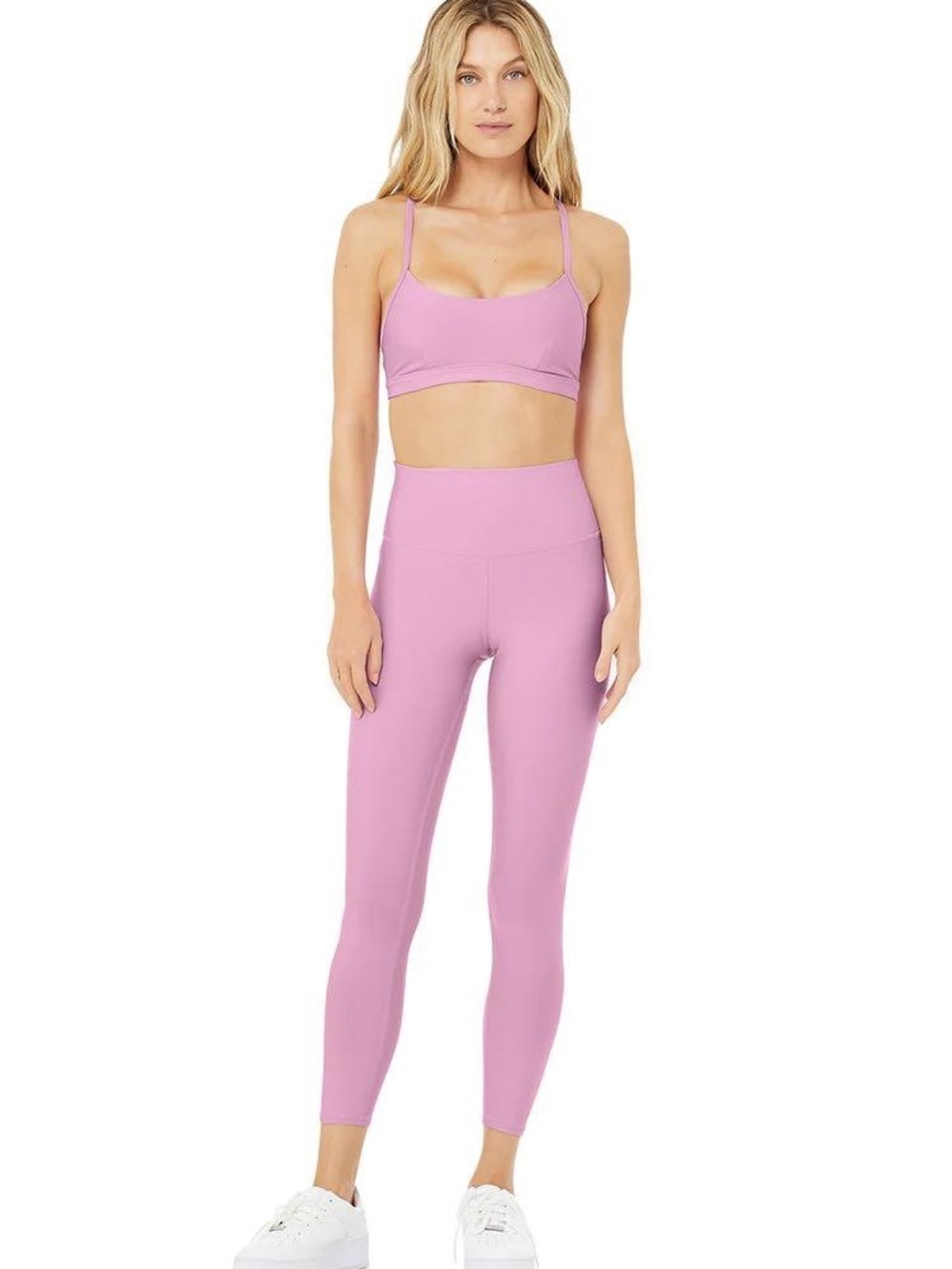 Alo 7/8 High-Waist Airlift Leggings in Pink Lavender
